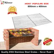 LARGE 304 STAINLESS STEEL BRICK BBQ DIY COOKING GRILL RACK MESH HEAVY DUTY