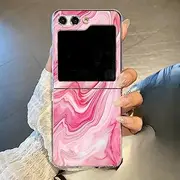 Marble Pattern Transparent Hard Phone Case for Samsung Galaxy Z Flip5 Flip4 Flip6 Clear Folding Cover for Samsung Z Flip 3 4 5 6,A505,for Galaxy Z Flip4