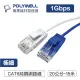 【祥昌電子】POLYWELL 寶利威爾 CAT6 極細高速網路線 UTP線 網線 網路細線 網線 白色 2M