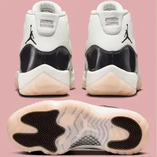 【NIKE 耐吉】休閒鞋 Air Jordan 11 W Neapolitan 黑白 粉底 女鞋 AR0715-101