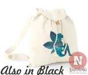 Fairy stars backpack fairycore holiday school college organic cotton day bag