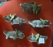 DINOSAUR ANIMAL GIFT TRICERATOPS FINGER PUPPET - Pack of 5 Puppets