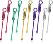 simarro 10 Pcs Alloy Mini Spoon, Tiny Shovel Spoon Portable Powder Spoon Sparkling Pendant Necklace Ring Mini Spoon for Spices Salts Sand Spice Scoop