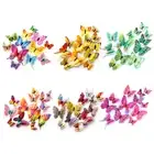 12pcs/set Double Layer 3D Art Stickers Handmade Wall Stickers Elegant Home Decor