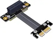 ADT-Link 90 Degree Right Angle PCIe 3.0 x1 to x1 Extension Cable R11SL 8G/BPS High Speed PCI Express 1x Riser Card Extender Ribbon Cable