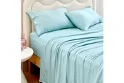 MyHouse Riley Bamboo Cotton Sheet Set - Jade - Double