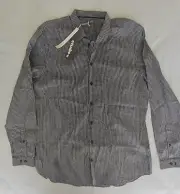 Studio W Mens Black And White Checked Long Sleeve Business Shirt BRAND NEW W TAG