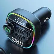 Car Radio Bluetooth 5.0 FM Transmitter Adapter MP3 2 USB PD Charger Hands-Free (for: MG)