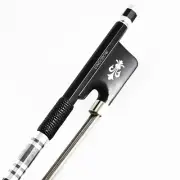 4/4 Cello Bow Advanced Carbon Bow Black & White Hair Mixed 104CB *Ship from USA*