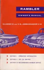 1961 AMC Rambler Ambassador Classic Owners Manual User Guide Operator Book OEM