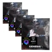 4 SETS GENESIS HEXA INFINITE YELLOW 16G Tennis String Set + CONTROL +SPIN