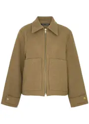 Kassl Editions Wool-blend Felt Jacket - Light Brown - 36 (UK 8 / S) 36 (UK 8 / S)