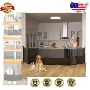Versatile 120-Inch Retractable Safety Gate - Sturdy Children & Pet Barrier