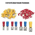 100/10Pcs Terminal Electrical Wire Connector Kit Female Insulated Crimp Spade