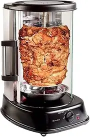 1380W Countertop Vertical Rotisserie Oven, 21L Electric Smokeless Rotating Grill Oven, Stainless Steel Roaster Kebob Rack Skewers, Sliding Glass Door Barbecue Machine for Skewers, Roasts, Fish