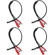 4x Mini Mic Audio Microphone With Power Cable for CCTV Security Camera System