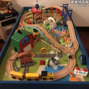 品牌木質電動小火車軌道遊戲桌多功能幼兒園幼兒玩具積木桌