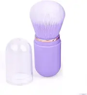 Retractable Kabuki Brush Travel Makeup Brush, Blush Brush, Foundation Brush, Suitable for Liquid Foundation, Pressed Powder, Contour Cream, Capsule-shape Super cute and multi-color available, Purple