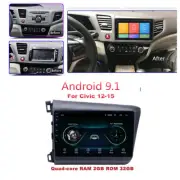 For 2012-2015 Honda Civic 9" Android 9.1 Head Unit Stereo GPS Player Wifi 2+32GB