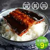 在飛比找momo購物網優惠-【優鮮配】外銷日本鮮嫩蒲燒鰻魚9包(150g/包)