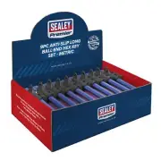 Sealey Ball-End Hex Key Set 9pc Colour-Coded Long Metric - Display Box of 10 AK7