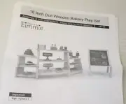 Playtime by Eimmie 18" Doll Bakery Stand With Accessories New In Open Box