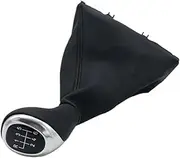 KIXURO Manual 5/6 Speed Gear Shift Knob Cover, for BMW, F30 F31 F32 F33 F34 F35 F36 Car Styling Lever Shifter Gaiter Boot Case Collar Gear Lever dust Cover(Black 6 Speed)