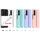 For Samsung Galaxy Z Fold2 Fold3 Flip6 wrist strap phone case with free cable