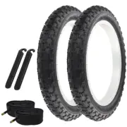 PRO+ Bicycle TIRE 14" x 2.125" All Black COMP III (2) TIRES TUBES & LEVERS