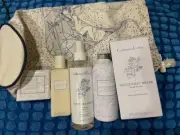 WOW NOS OOP Crabtree Evelyn NANTUCKET BRIAR items ISLAND MAP BAG! mist soap pwdr