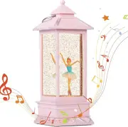 11" Ballerina Rotating Snow Globe Christmas,Musical with 6H Timer Snow Globe Lan