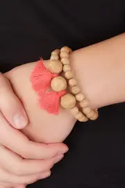 Faceted Cluster And Tassel Bracelet--RAR-300639