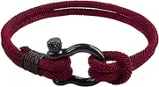 [Rolempon] Nautical Bracelet to My Son - Paracord Cuff Bracelet with Steel Screws, Paracord Cuff Bracelet with Steel Screws for Boys and Teens