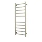 Radiant Brushed Nickel 430 x 1100mm Round Heated Towel Rail (Left Wiring) BN-RTR