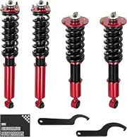 BDFHYK Coilovers Compatible with 1999-2005 Lexus IS200/IS300 Shock Absorber Replacement 4 pcs, Adjustable Height Coilovers Suspension Kit Lowering Kit, Red