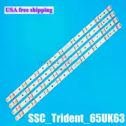 4Pcs LED Strips For LG 65UK6300 65UK6400 65UK6470PLC SSC_65UK63_9LED_SVL650A95