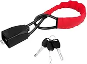 Naisfei Car Steering Wheel Lock,Universal Anti Theft Car Device, Seat Belt Lock, Theft Prevention with 3 Keys Fit Most Vehicle, SUV, Golf Cart Security(Red)