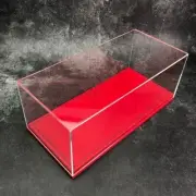 Acrylic Display case show case With Red PU Leather Base For 1/18 Car Model