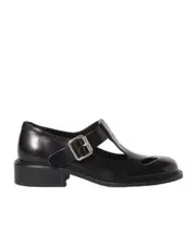 Leather T-bar shoes 36,37.5,37,38.5,39.5,38,36.5,35.5 black