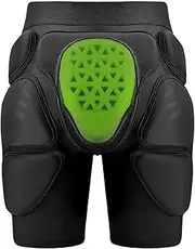 [Cerlyiont] Protective Padded Shorts, Figure Skating Shorts, Outdoor Impact Protective Gear, for Snowboard, Skate, Ski, Skateboard, Unisex, 3D Protection for Hip, Butt and Tailbone