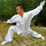 Mens Chinese Kung Fu Shirt Pants Tai Chi Wing Chun Martial Arts Suit Costume