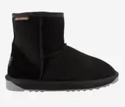 Platinum Sheepskin Water Resistant Mini Classic Boots Black