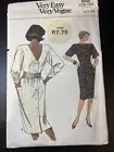 Vogue dress Pattern 9345 Size 6,8,10 Very Easy Vogue Uncut,factory Folded