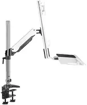 Adjustable Arm Desk Mount Single Arm Single Screen with Plain TrayDesk Clamping Monitor StandApplicable to 15-27 Inch Screens Monitor Arm Desk Mount