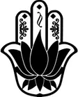 Hamsa Hand Lotus Vinyl Sticker Decal Evil Eye Protection - Choose Size & Color