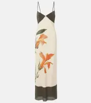 [SIR] SIR Constance floral silk crêpe de chine slip dress AU 10 white