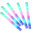 Dark Light up RGB LED Cheer Tube Glow Sticks Colorful Flashing LED Foam Stick