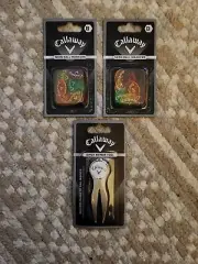 (2) CALLAWAY NEON BALL MARKERS AND DIVOT TOOL ( NEW )