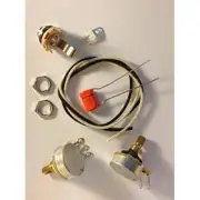 Wiring Harness Kit For P Bass 500k CTS 450G Knurled Pots .1uf 225P Orange Drop