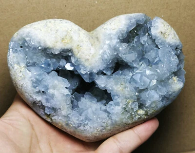 Rare Top Grade Gorgeous Sky Blue Celestite Geode Rough Reiki Crystal